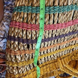 Woven straw tote